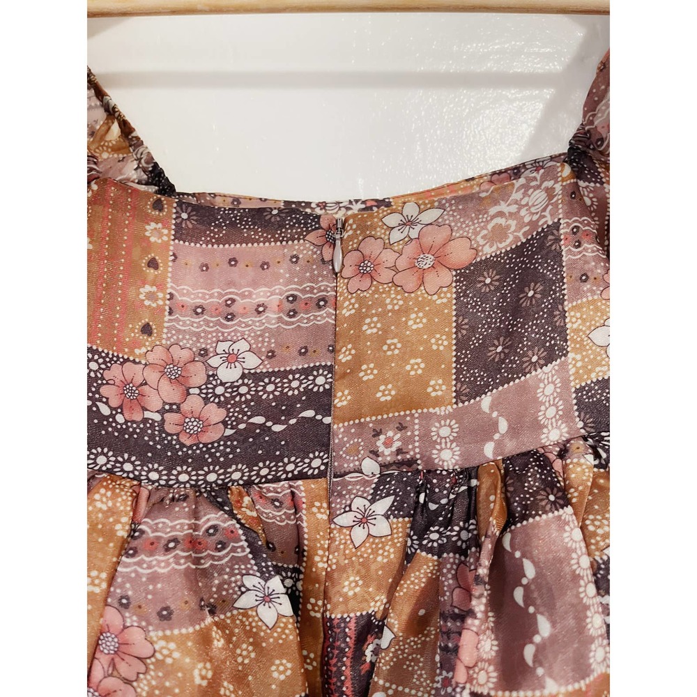 SELKIE The Patchouli Puff Dress in Brown Size S NWOT - Picture 12 of 16